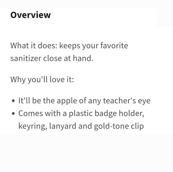 🛍BOGO 50% OFF✏️🍎🤲NWT‼️BBW Teacher Vibes Lanyard / ID Holder with Sanitizers - Picture 9 of 16